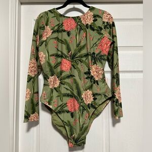 Agua Bendita x Target Peony Palm Leaves One Piece